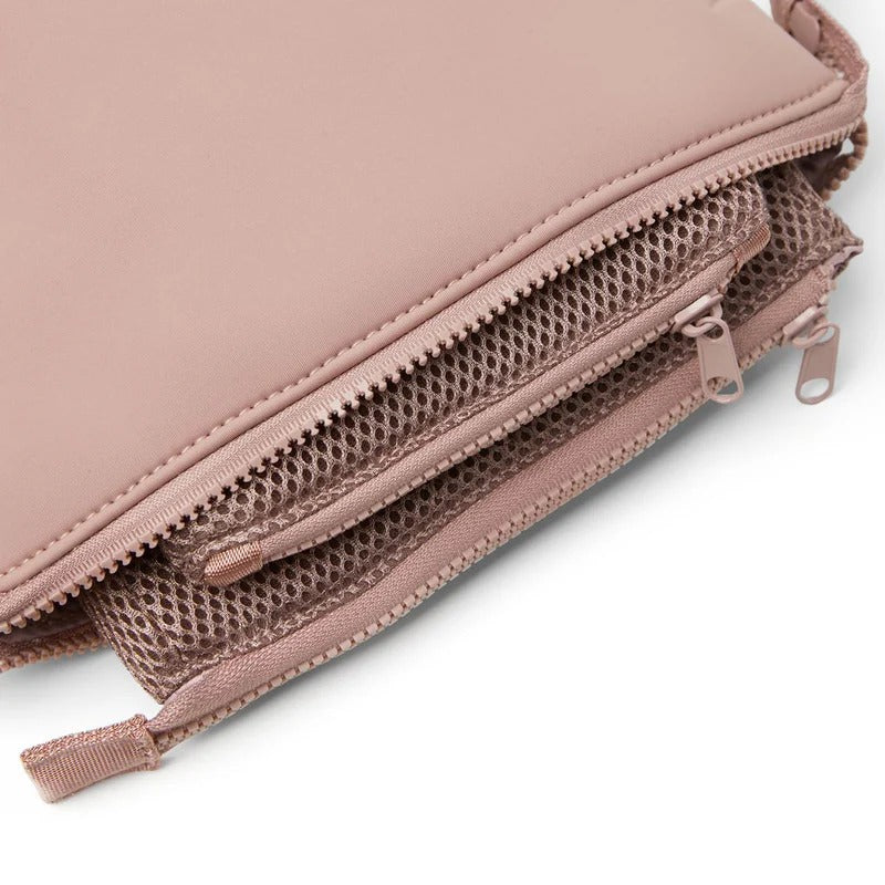 3-Piece Neoprene Waterproof Cosmetic Brown Bag